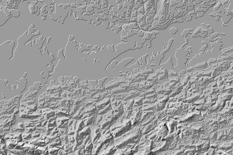 shaded contour lines